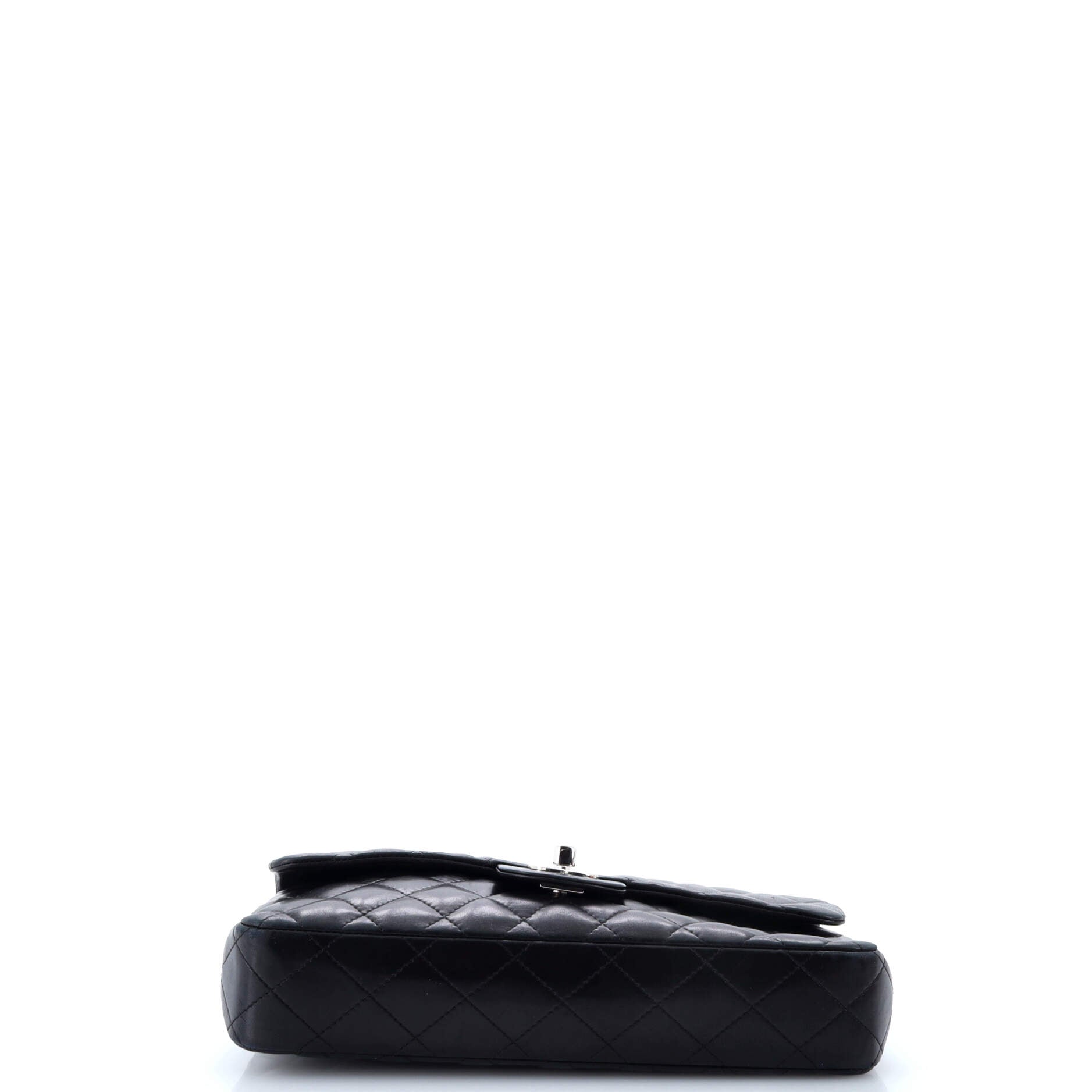 Chanel Classic Single Flap Bag Quilted Lambskin East West
