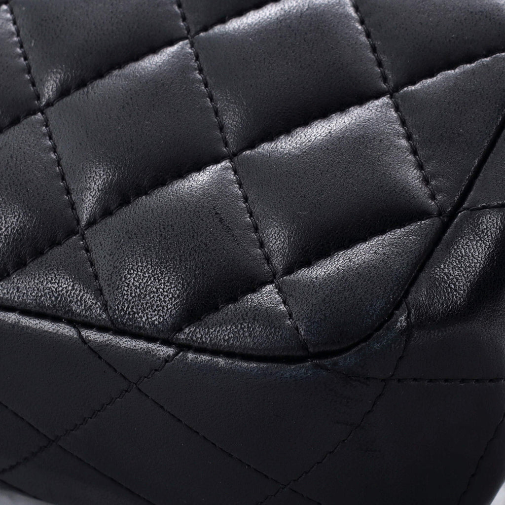 Chanel Classic Single Flap Bag Quilted Lambskin East West