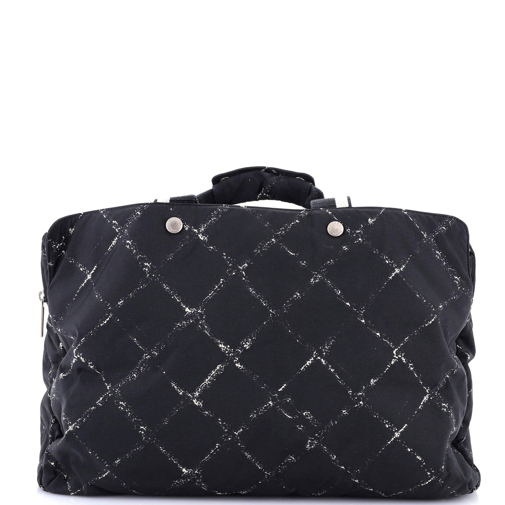 Chanel Travel Line Boston Bag Printed Nylon Medium