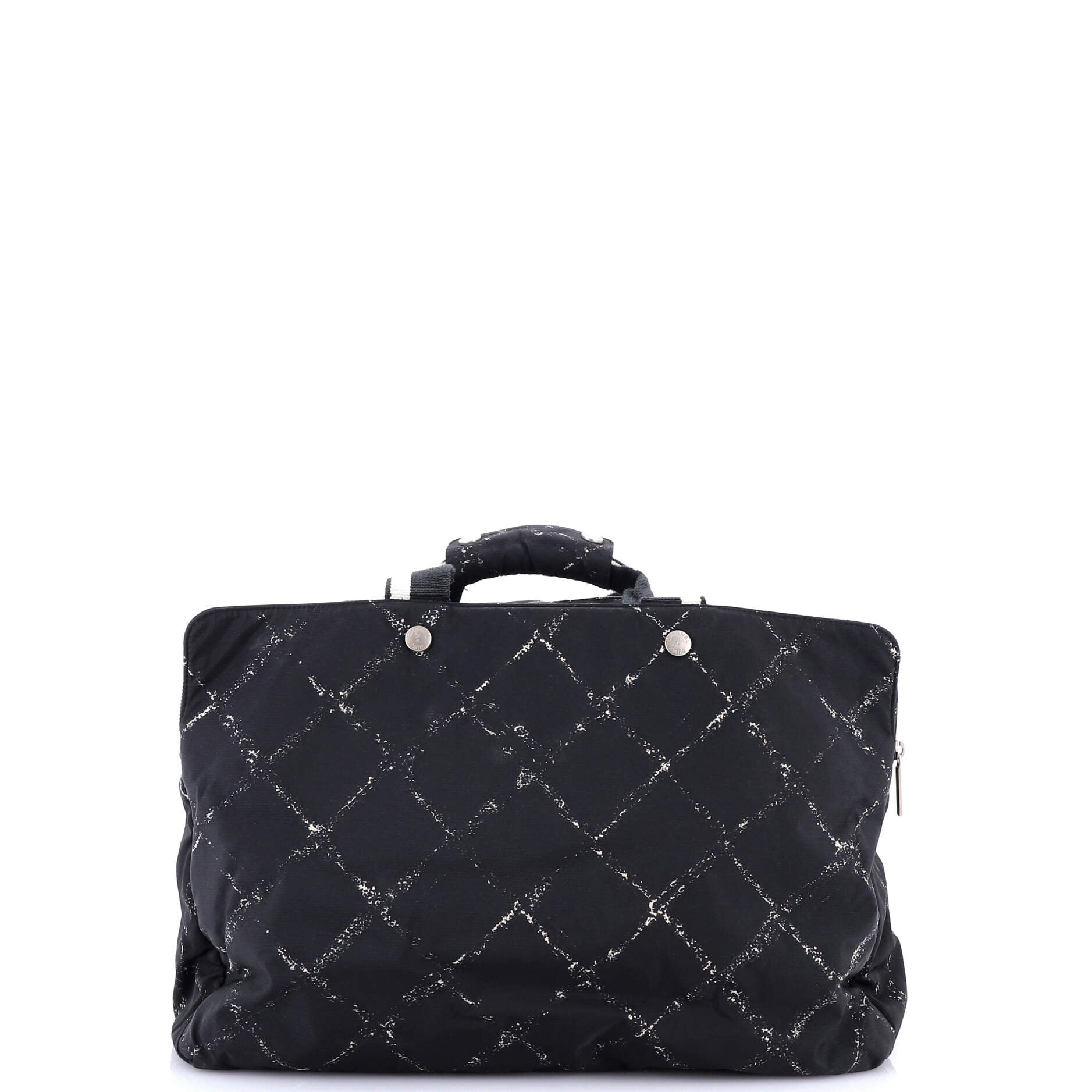 Chanel Travel Line Boston Bag Printed Nylon Medium