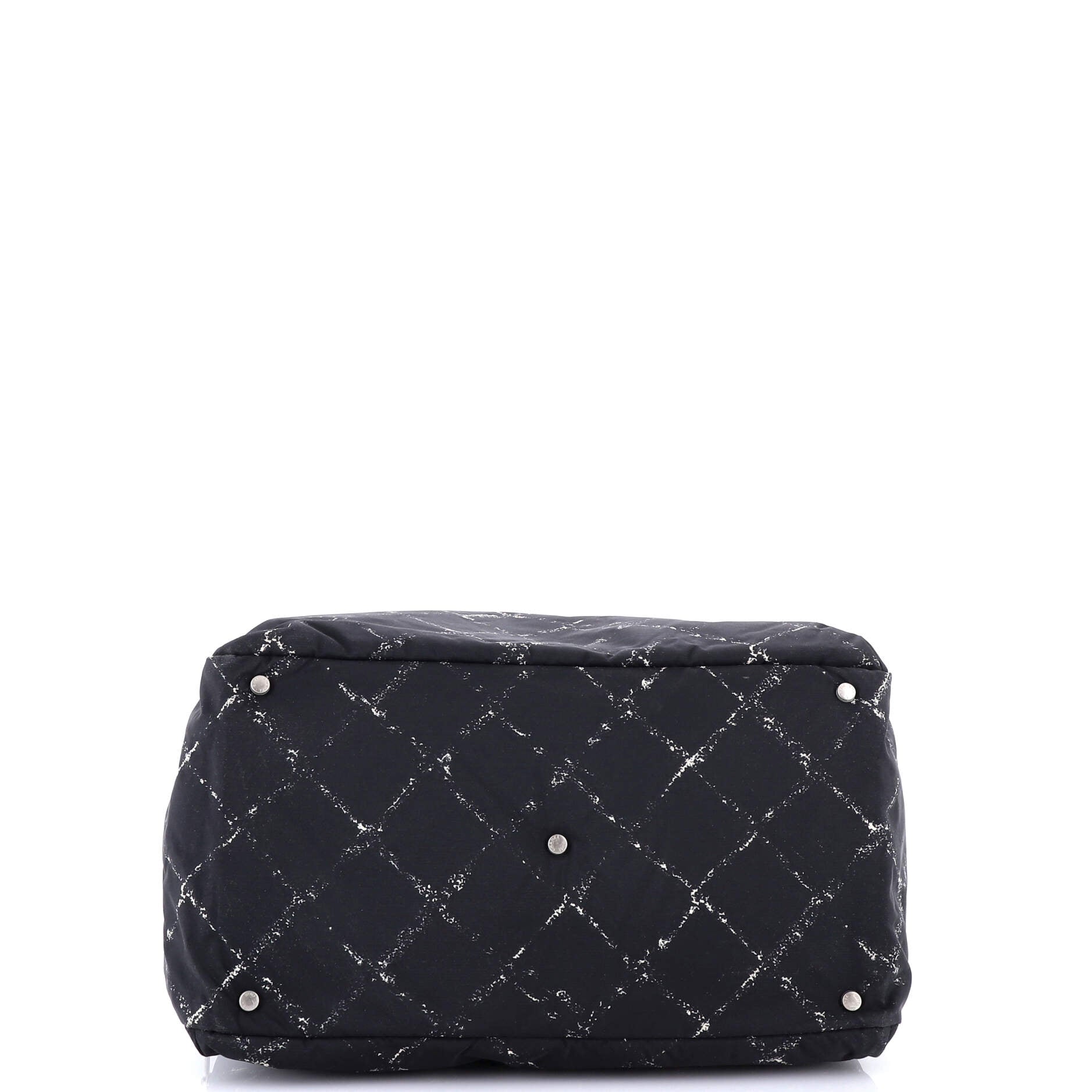 Chanel Travel Line Boston Bag Printed Nylon Medium