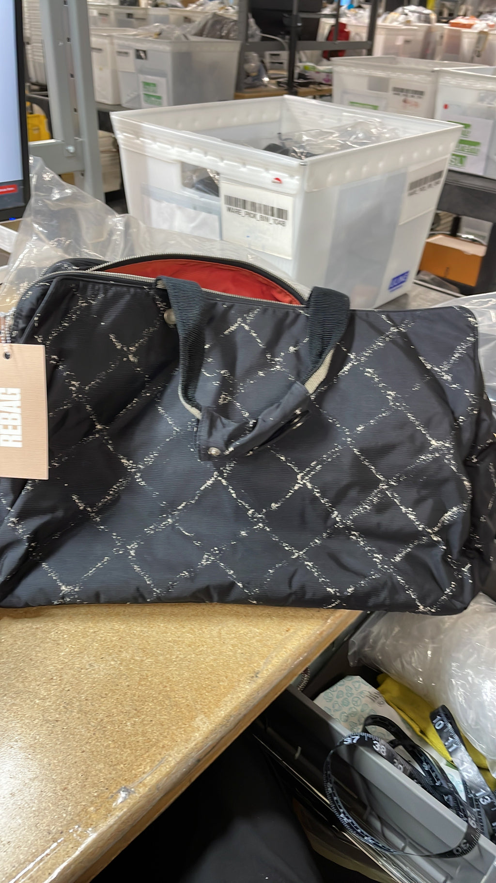 Chanel Travel Line Boston Bag Printed Nylon Medium
