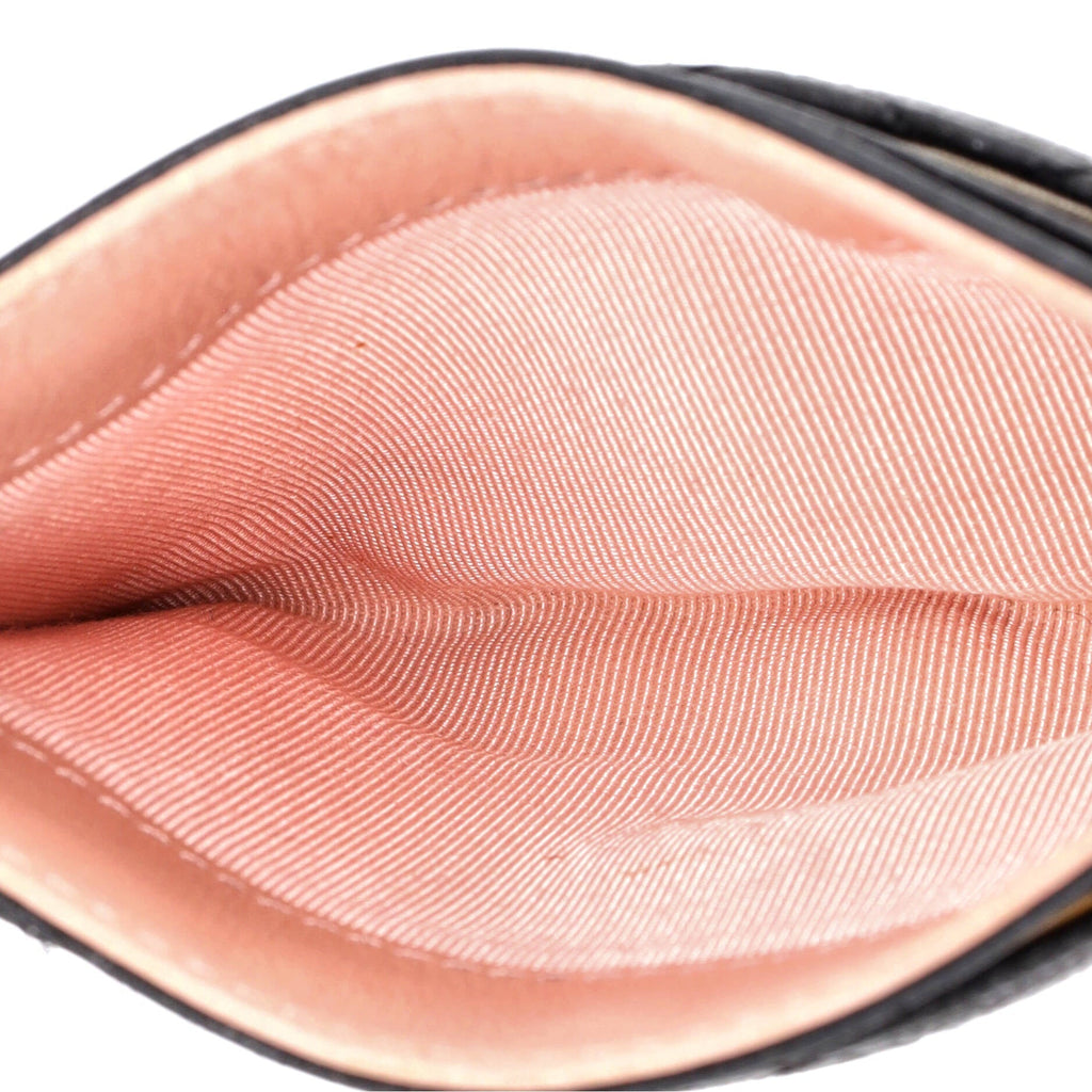Chanel CC Bow Button Card Holder Micro Quilted Lambskin
