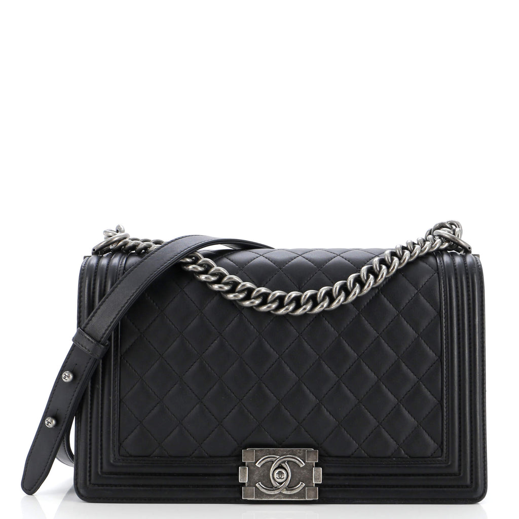 Chanel Boy Flap Bag Quilted Lambskin New Medium