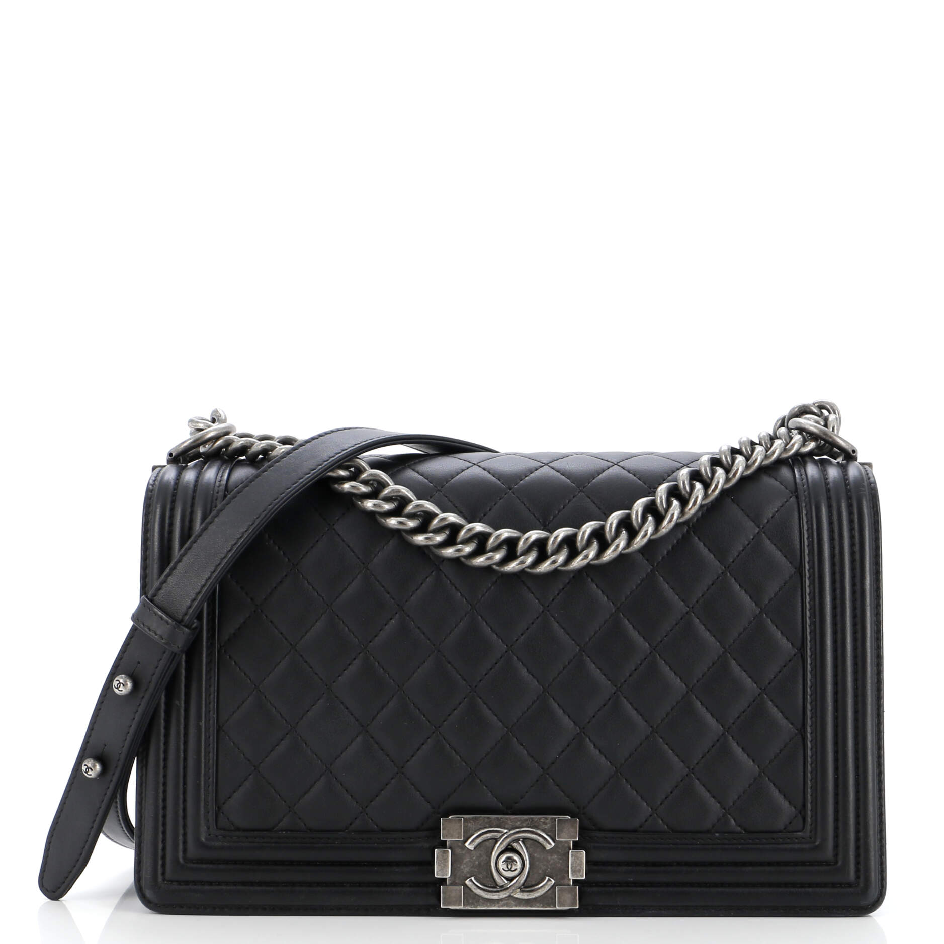 Chanel Boy Flap Bag Quilted Lambskin New Medium