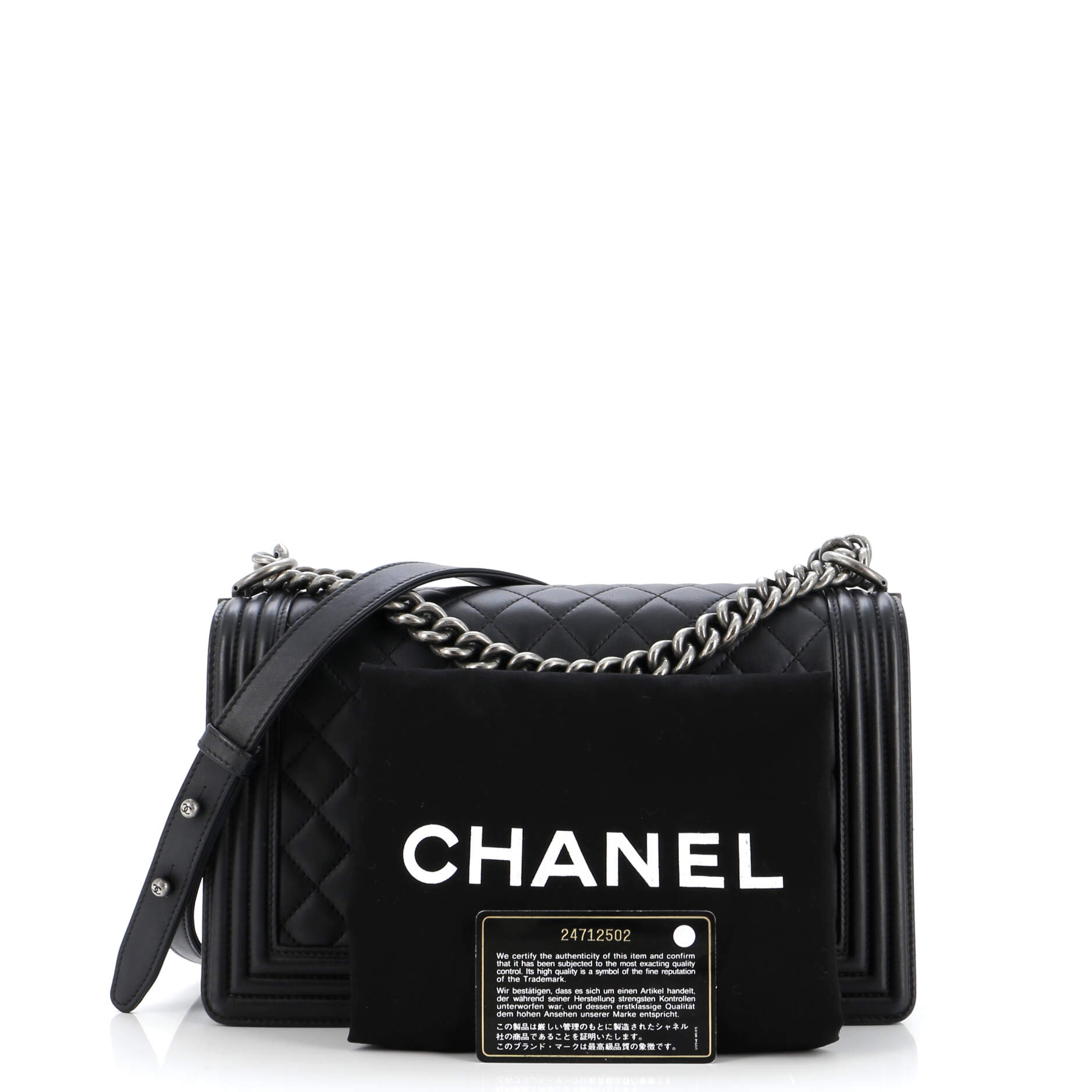 Chanel Boy Flap Bag Quilted Lambskin New Medium