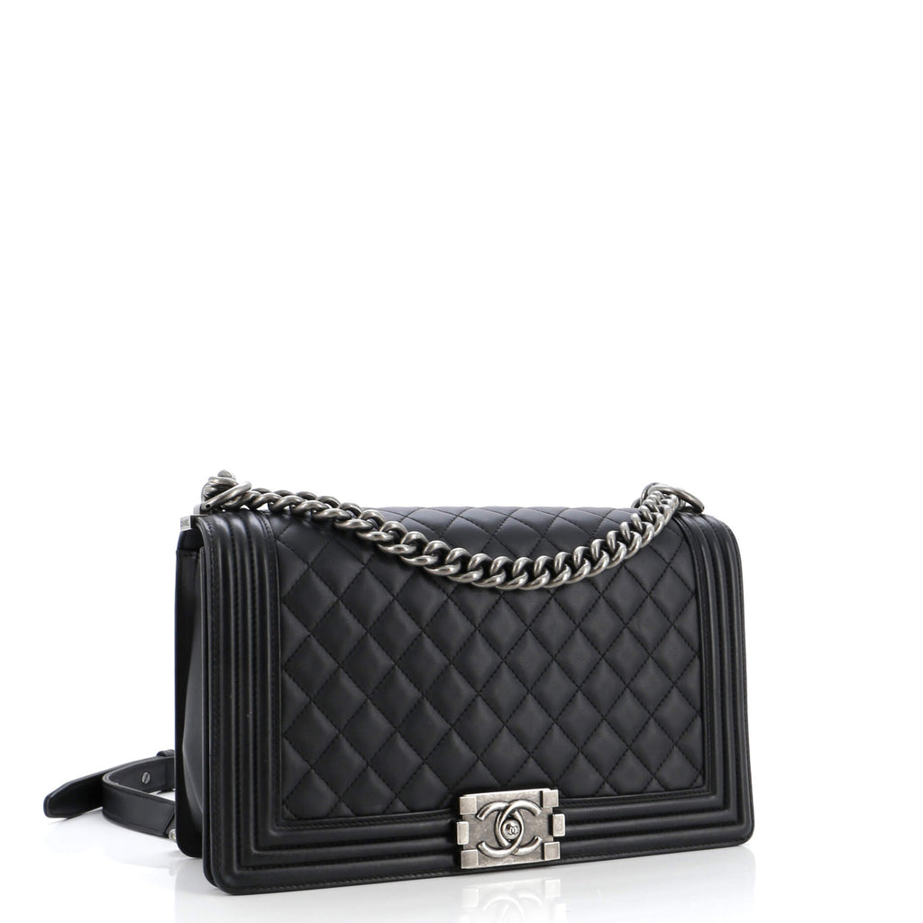 Chanel Boy Flap Bag Quilted Lambskin New Medium