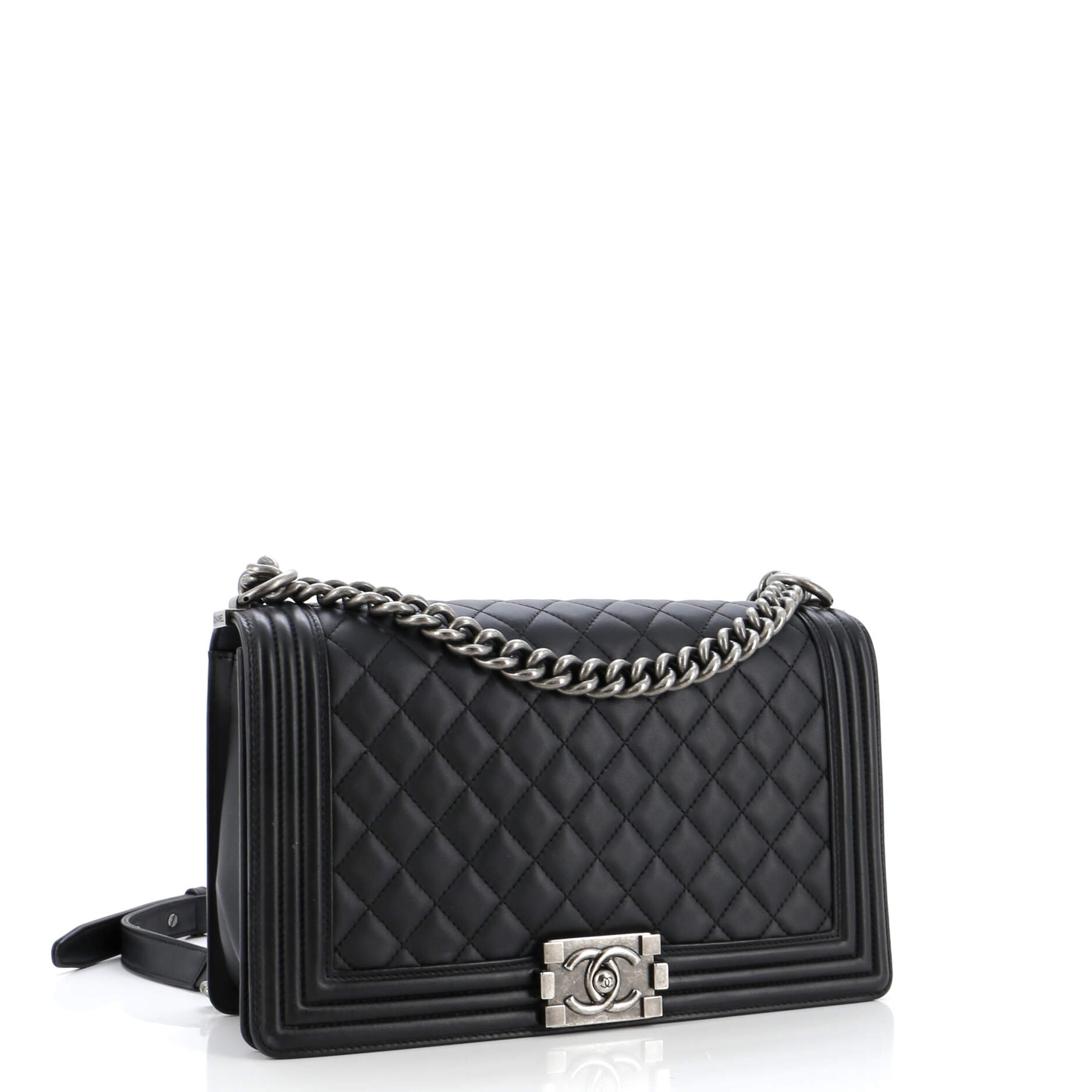 Chanel Boy Flap Bag Quilted Lambskin New Medium
