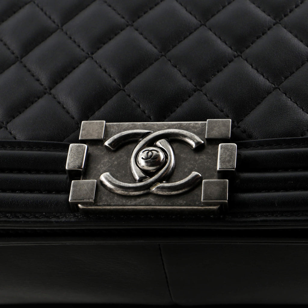 Chanel Boy Flap Bag Quilted Lambskin New Medium