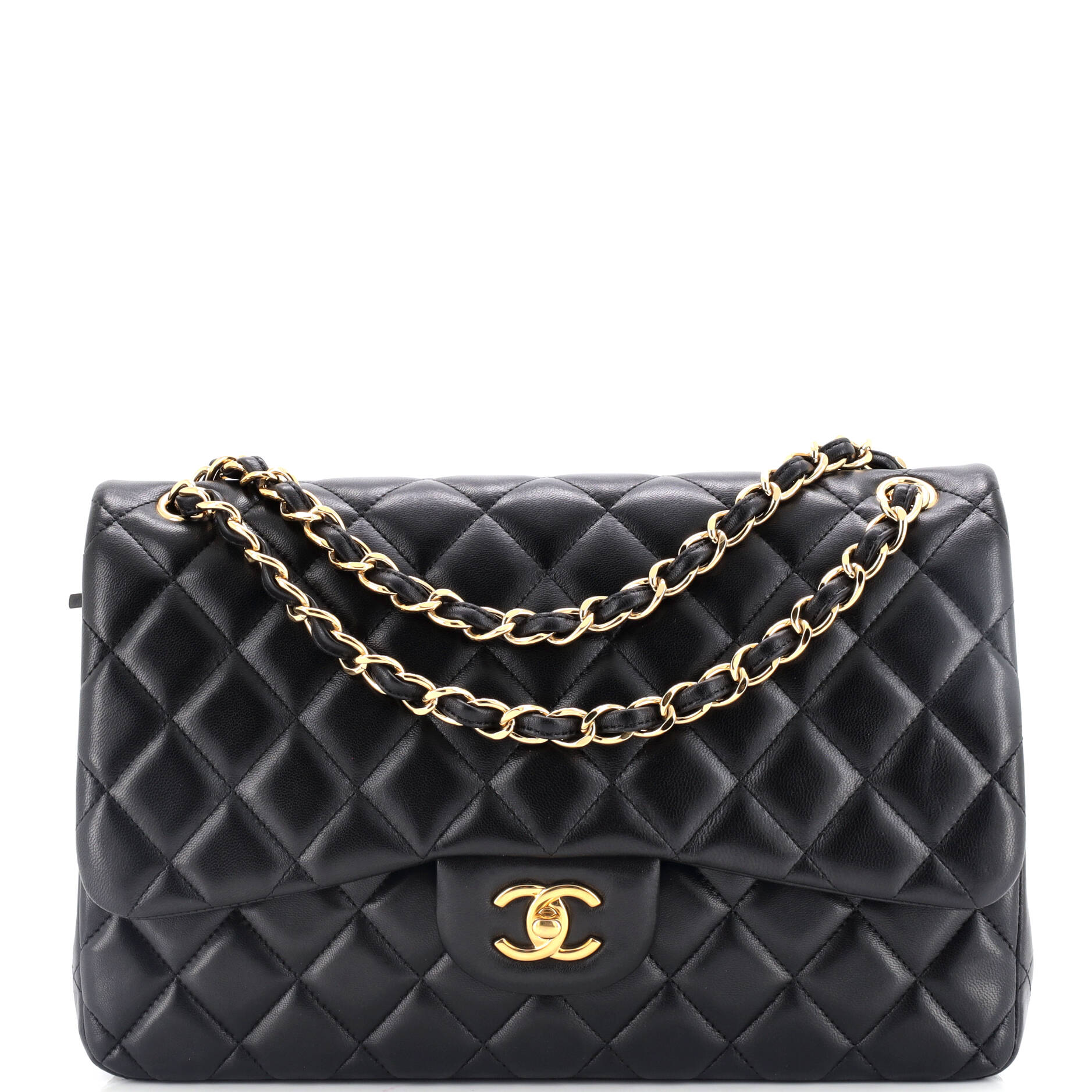 Chanel Classic Double Flap Bag Quilted Lambskin Jumbo