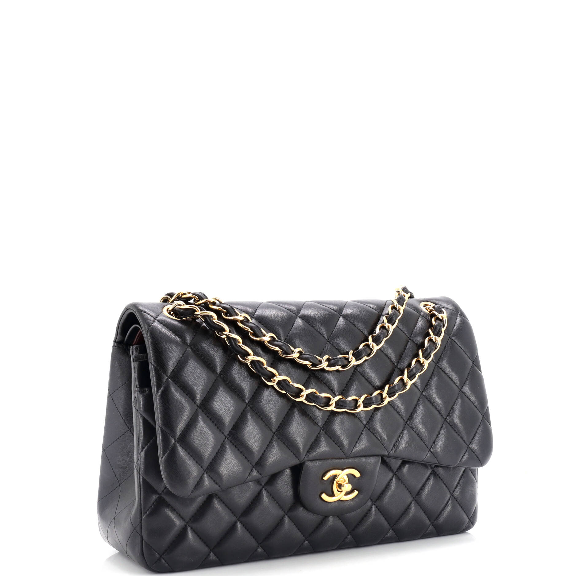 Chanel Classic Double Flap Bag Quilted Lambskin Jumbo