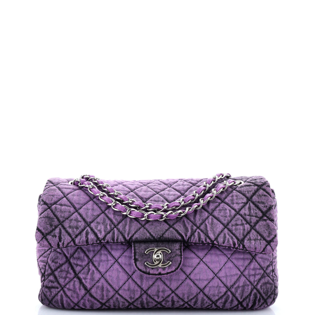Chanel Denimpression Flap Bag Quilted Distressed Denim Medium