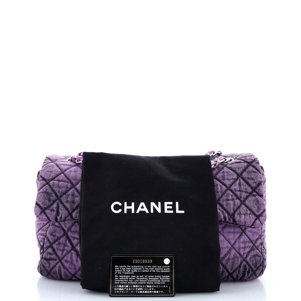 Chanel Denimpression Flap Bag Quilted Distressed Denim Medium