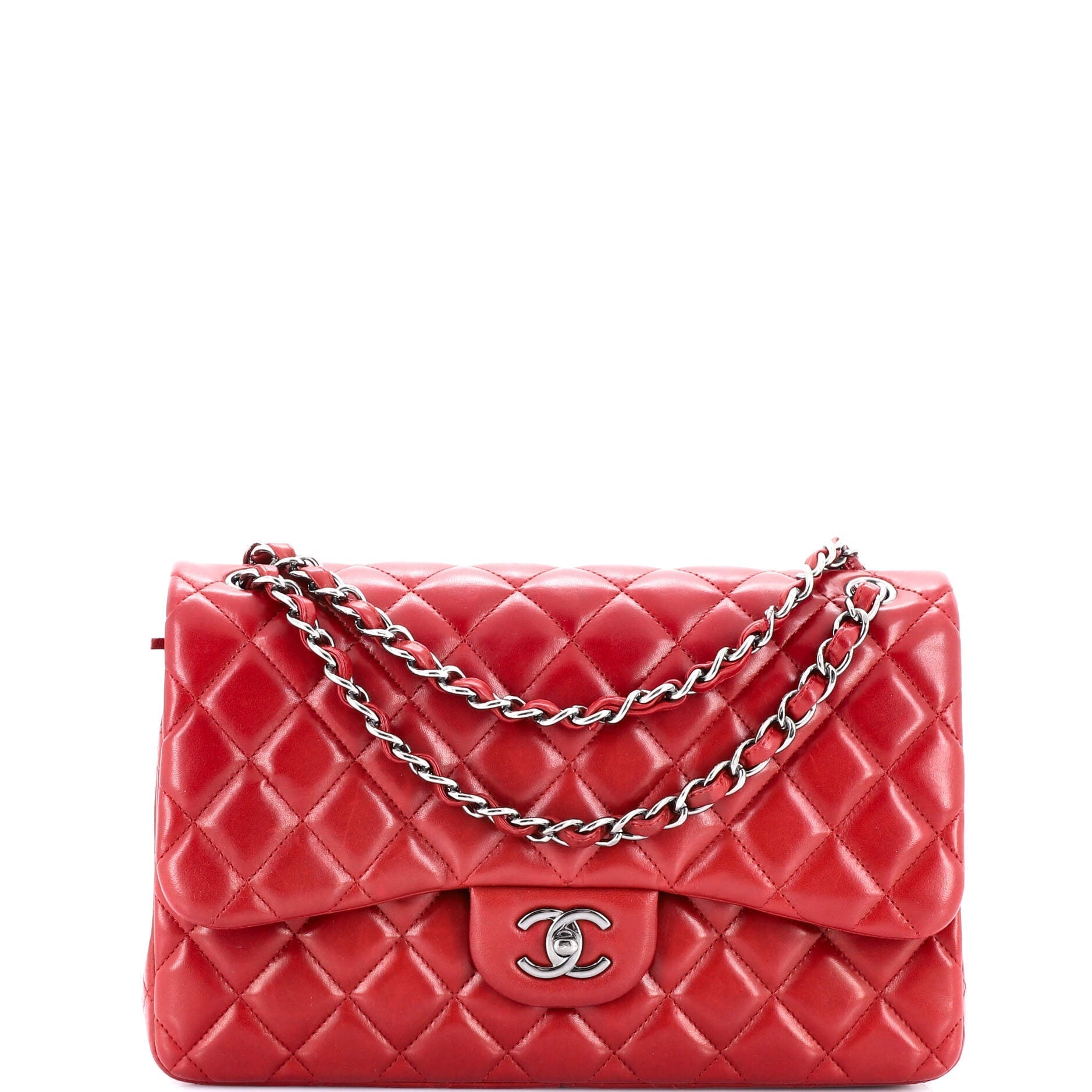 Chanel Classic Double Flap Bag Quilted Lambskin Jumbo