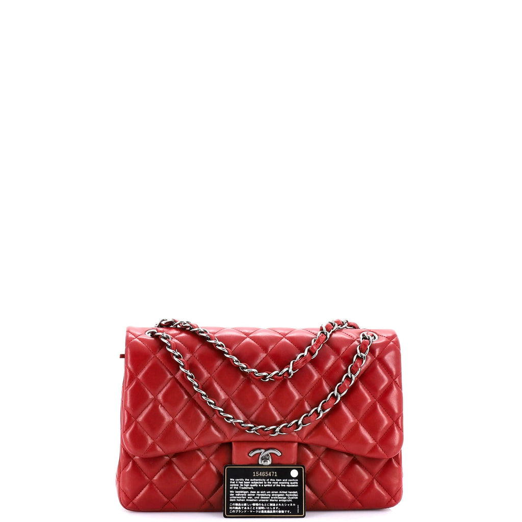 Chanel Classic Double Flap Bag Quilted Lambskin Jumbo