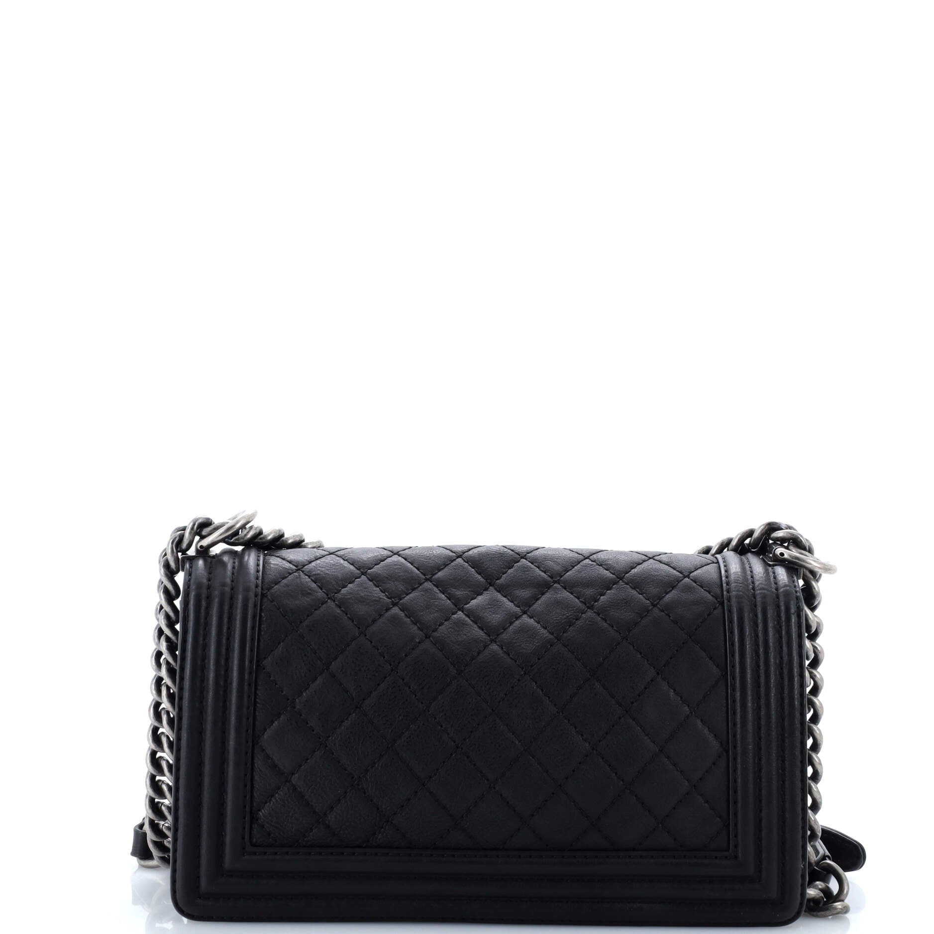 Chanel Paris-Dallas Boy Flap Bag Quilted Calfskin with Metal Adornments Old Medium
