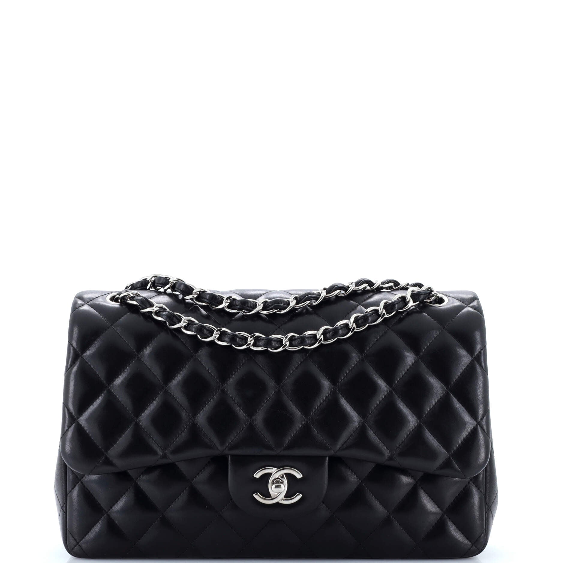 Chanel Classic Double Flap Bag Quilted Lambskin Jumbo