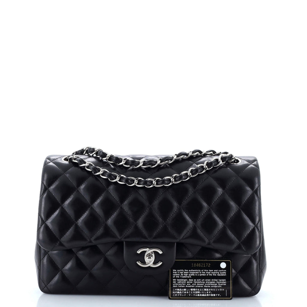 Chanel Classic Double Flap Bag Quilted Lambskin Jumbo