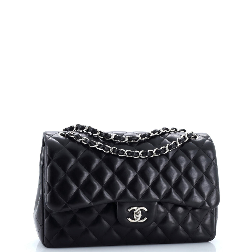 Chanel Classic Double Flap Bag Quilted Lambskin Jumbo