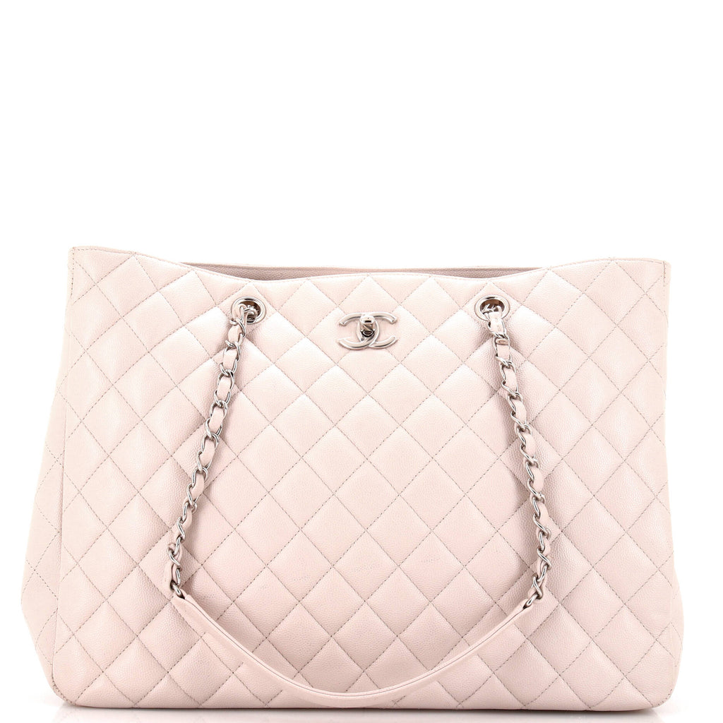 Chanel Classic CC Shopping Tote Quilted Caviar Large