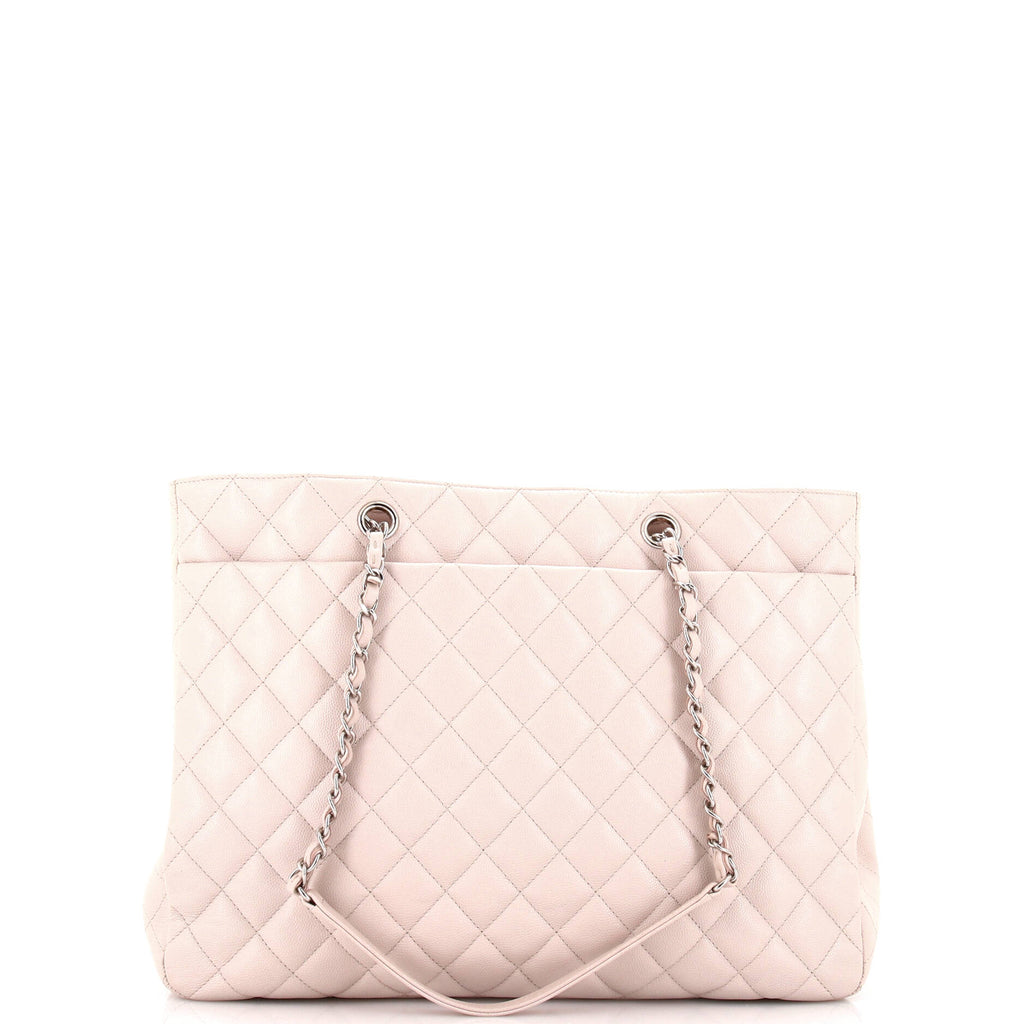 Chanel Classic CC Shopping Tote Quilted Caviar Large