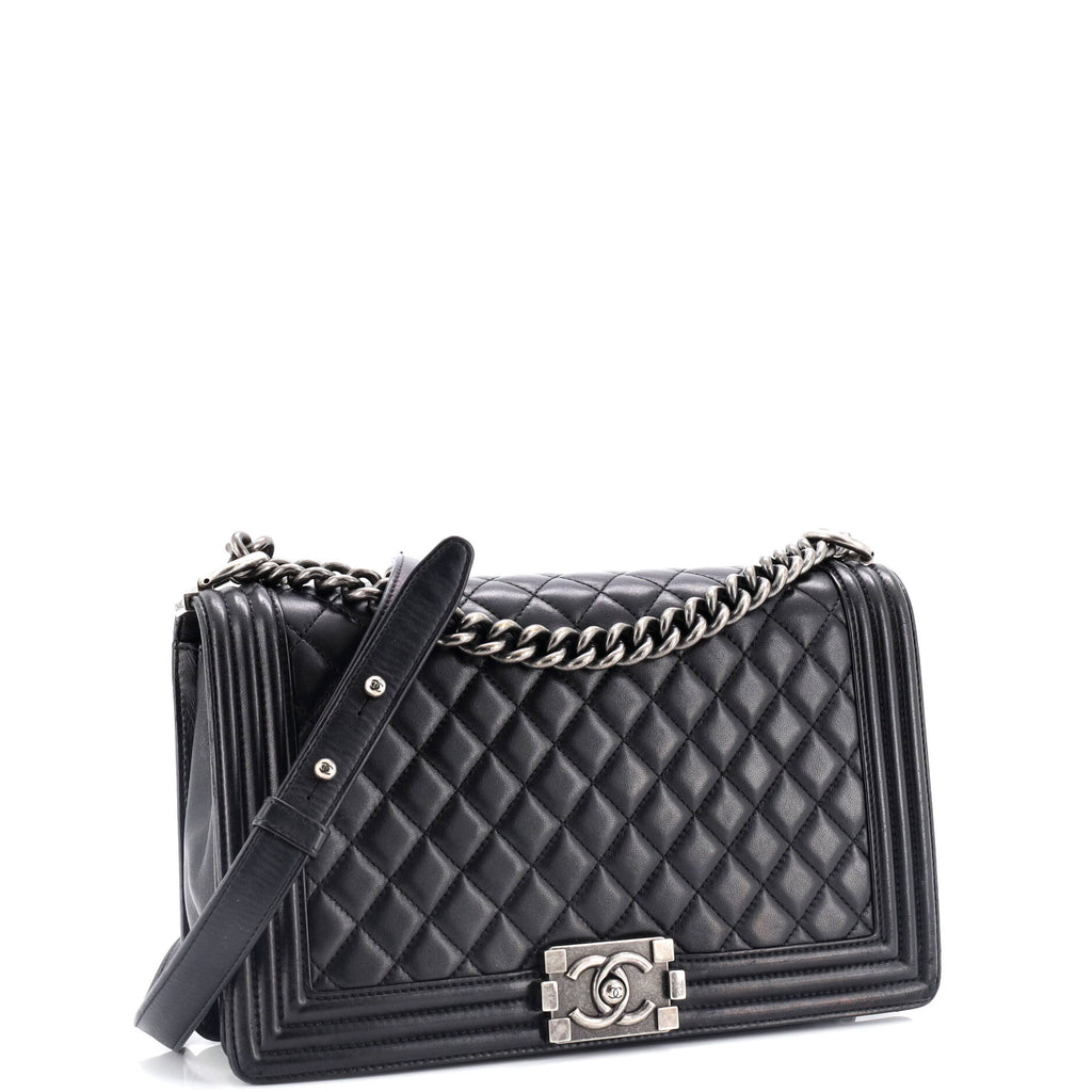Chanel Boy Flap Bag Quilted Calfskin New Medium
