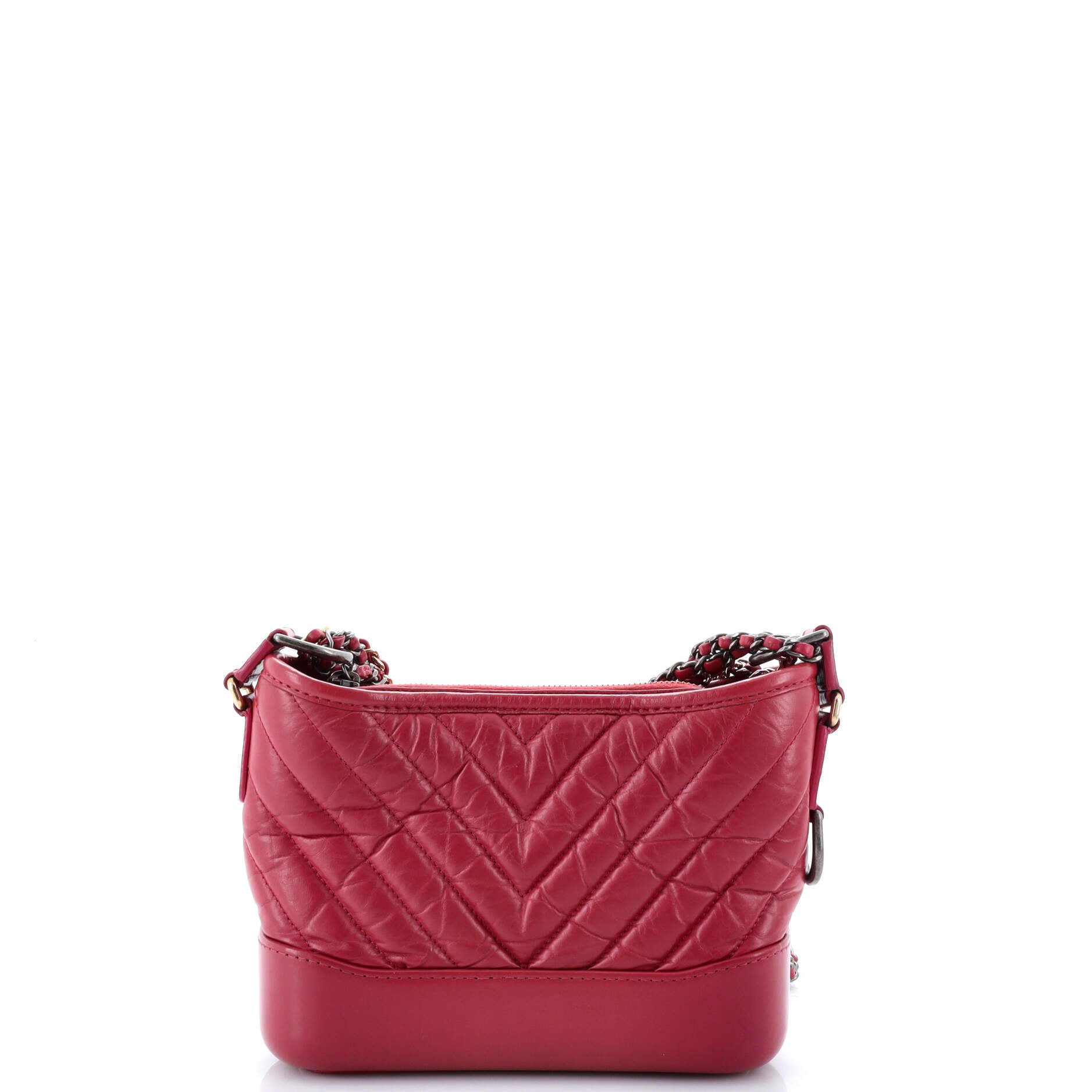 Chanel Gabrielle Hobo Chevron Aged Calfskin Small