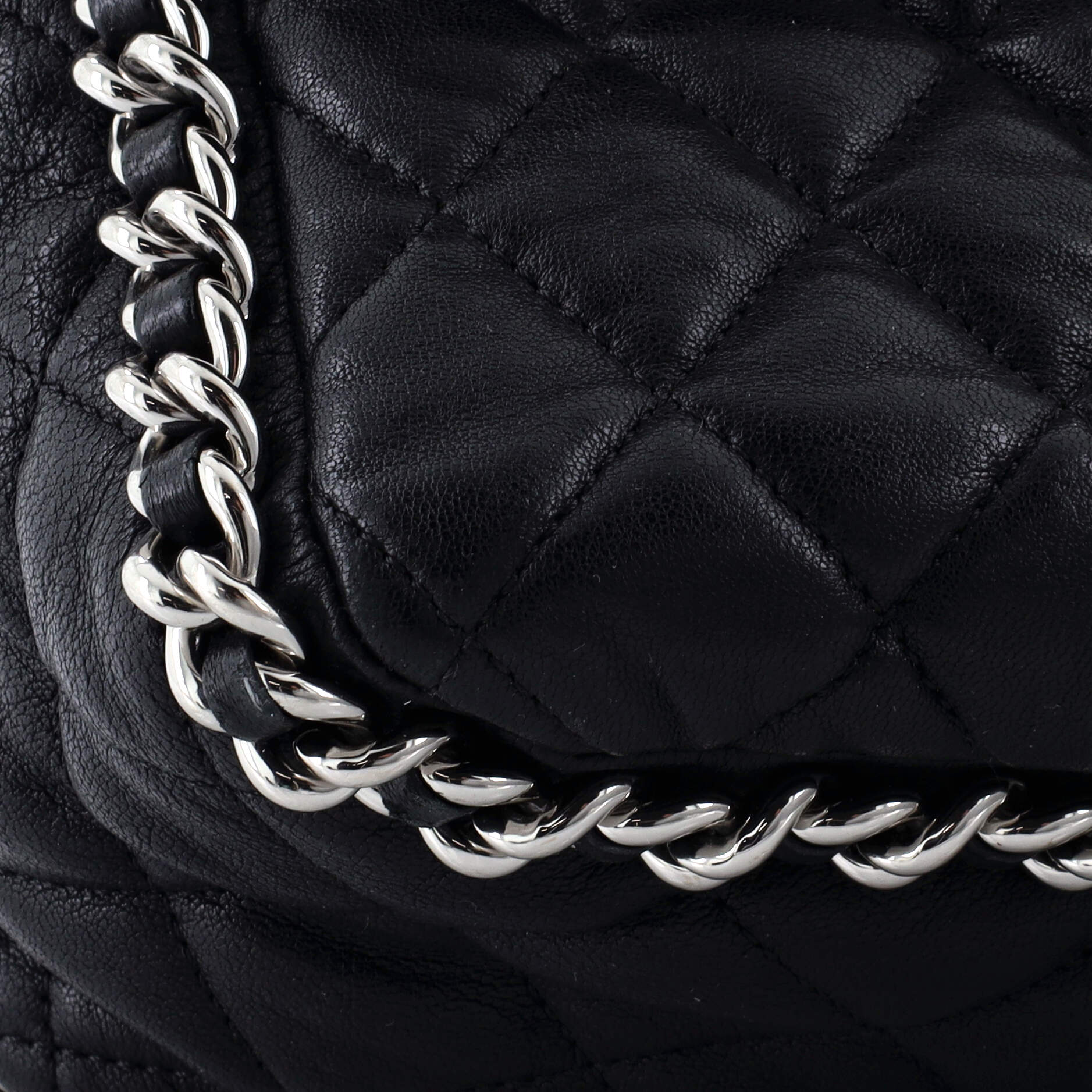 Chanel Chain Around Flap Bag Quilted Leather Maxi