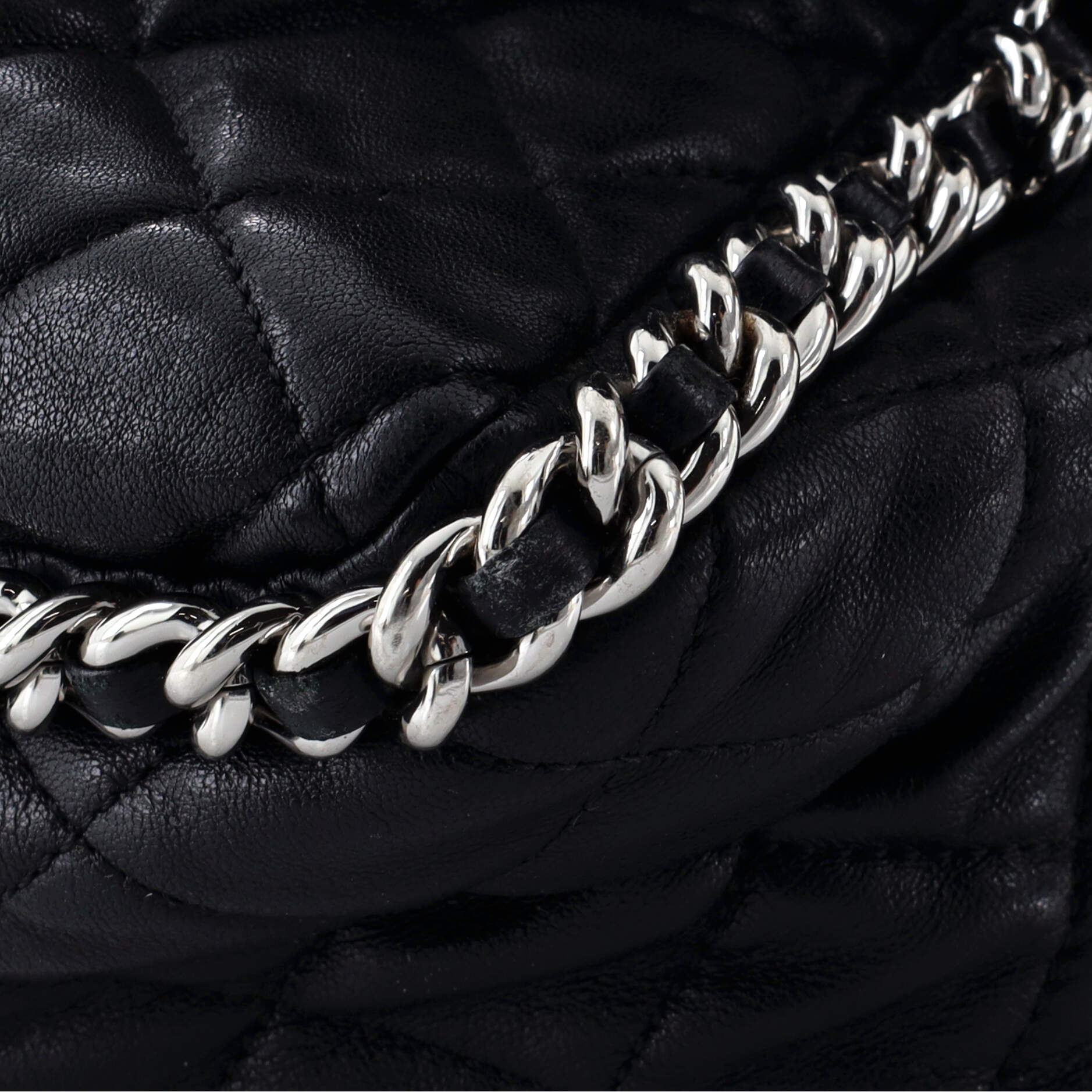 Chanel Chain Around Flap Bag Quilted Leather Maxi