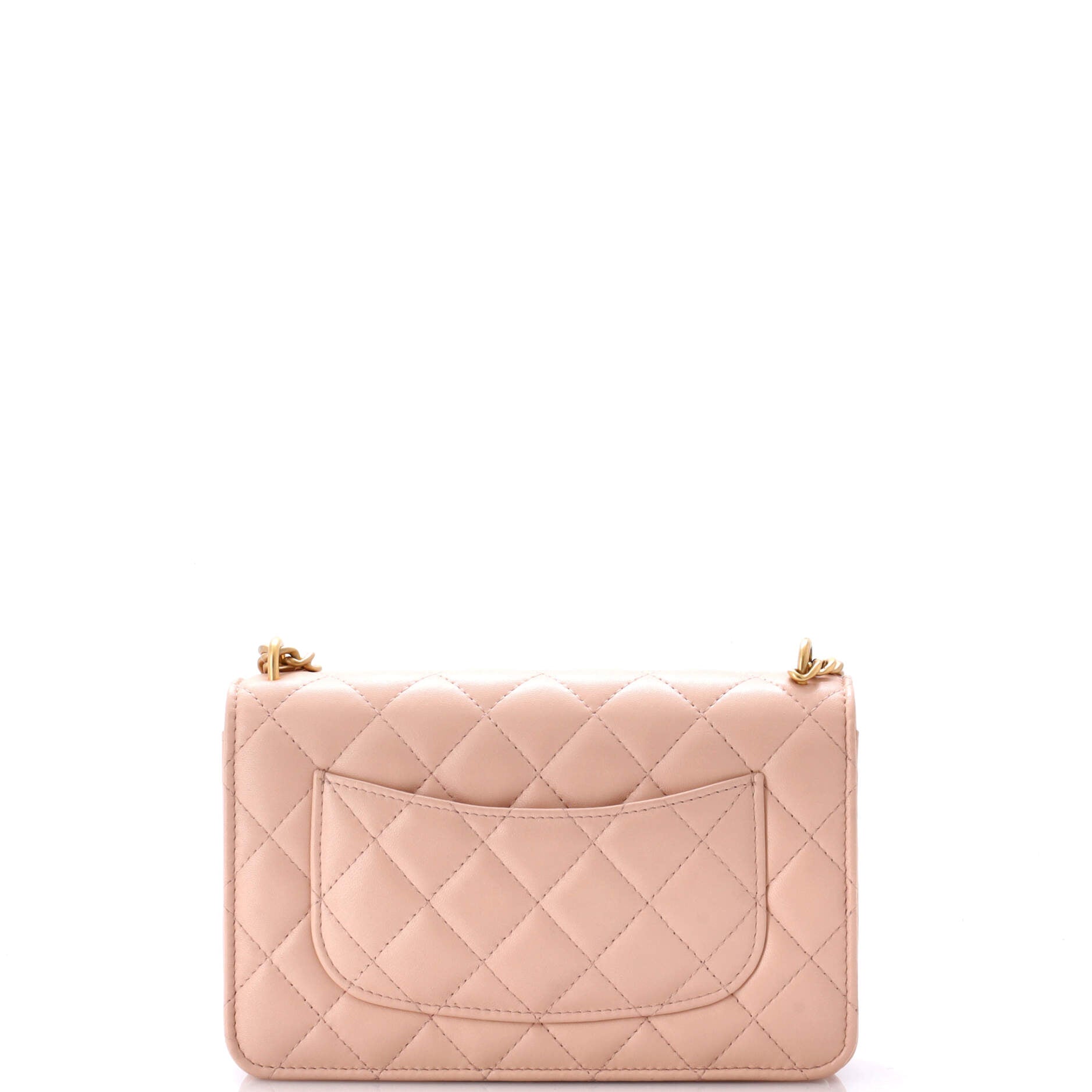 Chanel Sweet Camellia Wallet on Chain Quilted Lambskin
