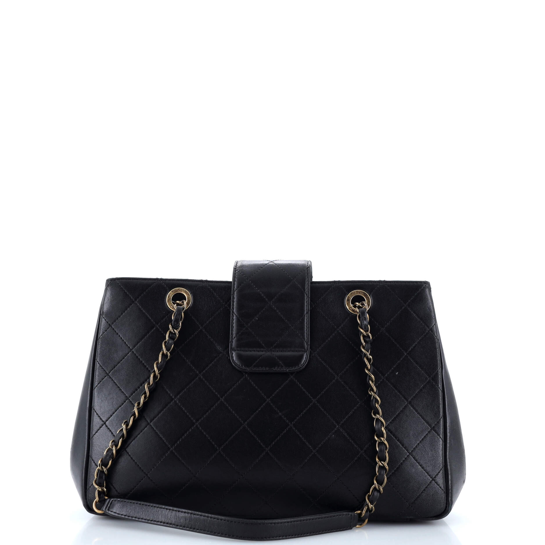 Chanel Around The Corner Shopping Tote Quilted Lambskin Medium