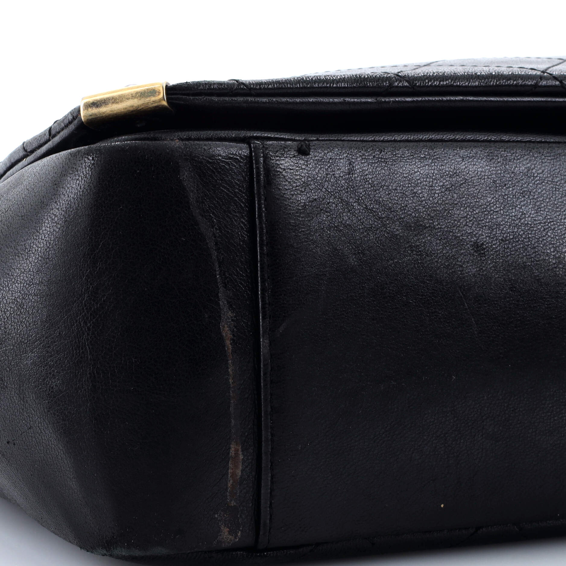 Chanel Around The Corner Shopping Tote Quilted Lambskin Medium