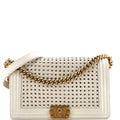 Chanel Boy Flap Bag Braided Sheepskin New Medium