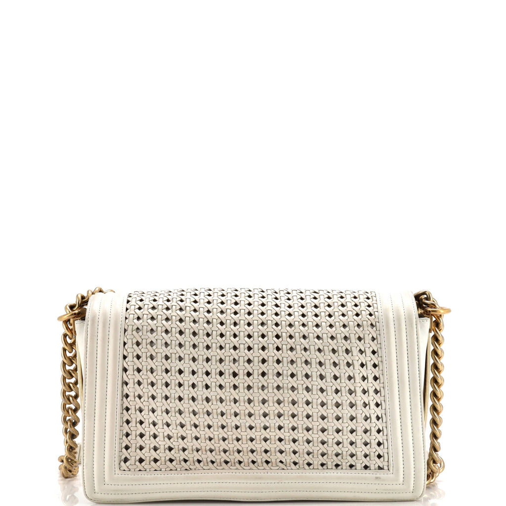 Chanel Boy Flap Bag Braided Sheepskin New Medium