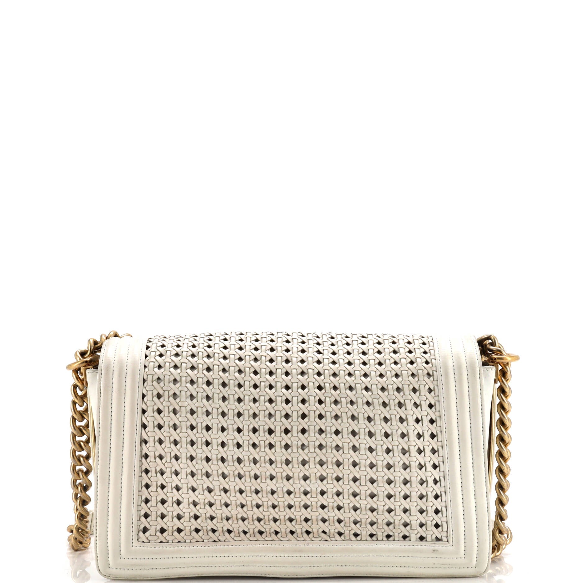 Chanel Boy Flap Bag Braided Sheepskin New Medium
