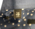 Gucci Men's Skinny Stripes Dots Blue Cotton Short Sleeve Shirt