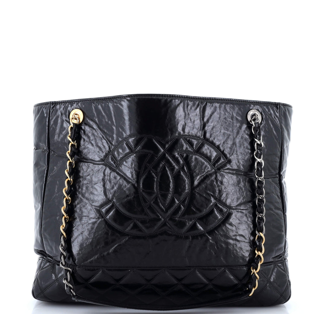 Chanel Paris-31 Rue Cambon Timeless CC Shopping Tote Quilted Shiny Aged Calfskin Large