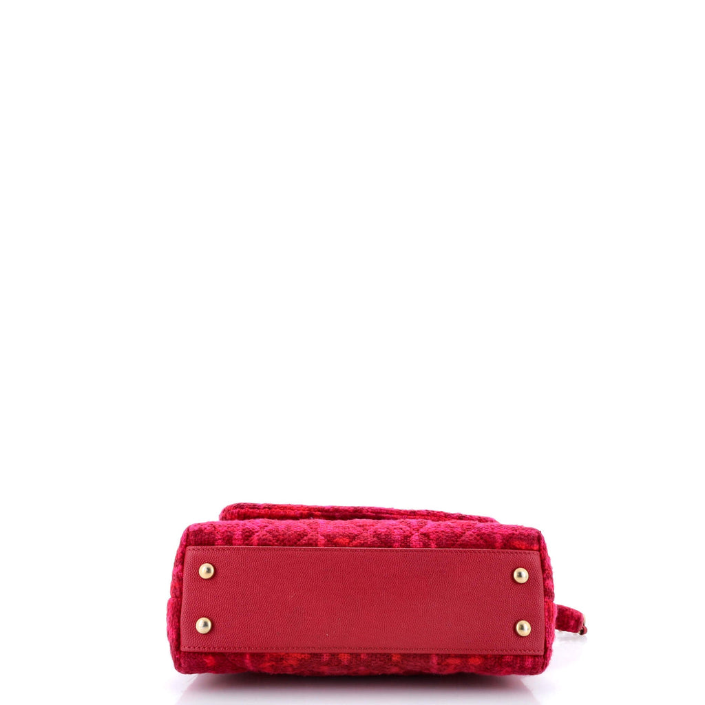 Chanel Coco Top Handle Bag Quilted Tweed Mini