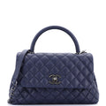 Chanel Coco Top Handle Bag Quilted Caviar Small