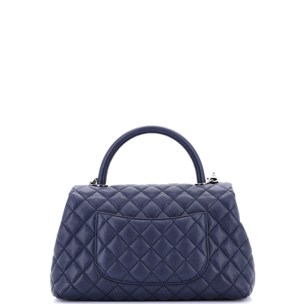 Chanel Coco Top Handle Bag Quilted Caviar Small