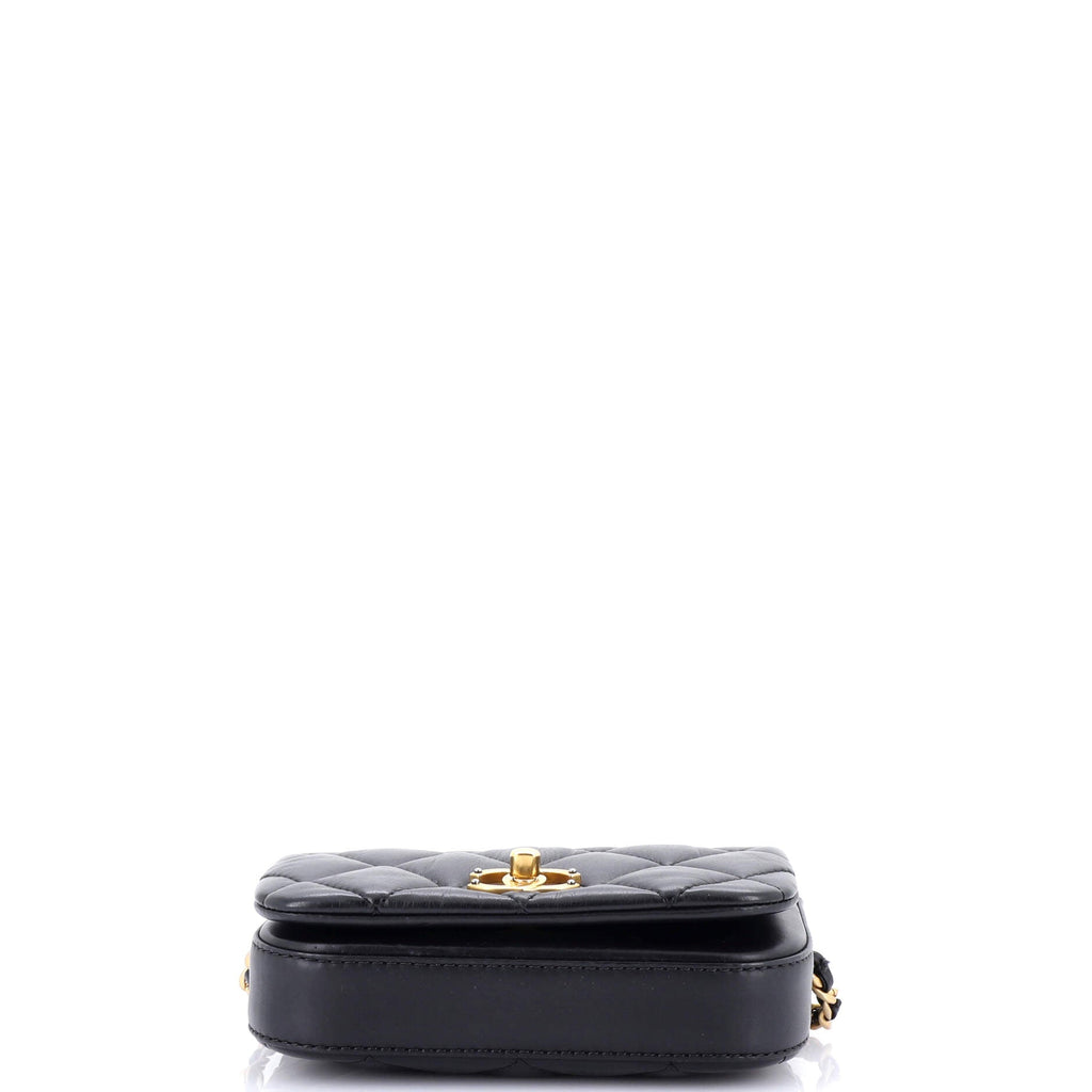 Chanel Nailed CC Full Flap Bag Quilted Calfskin Mini