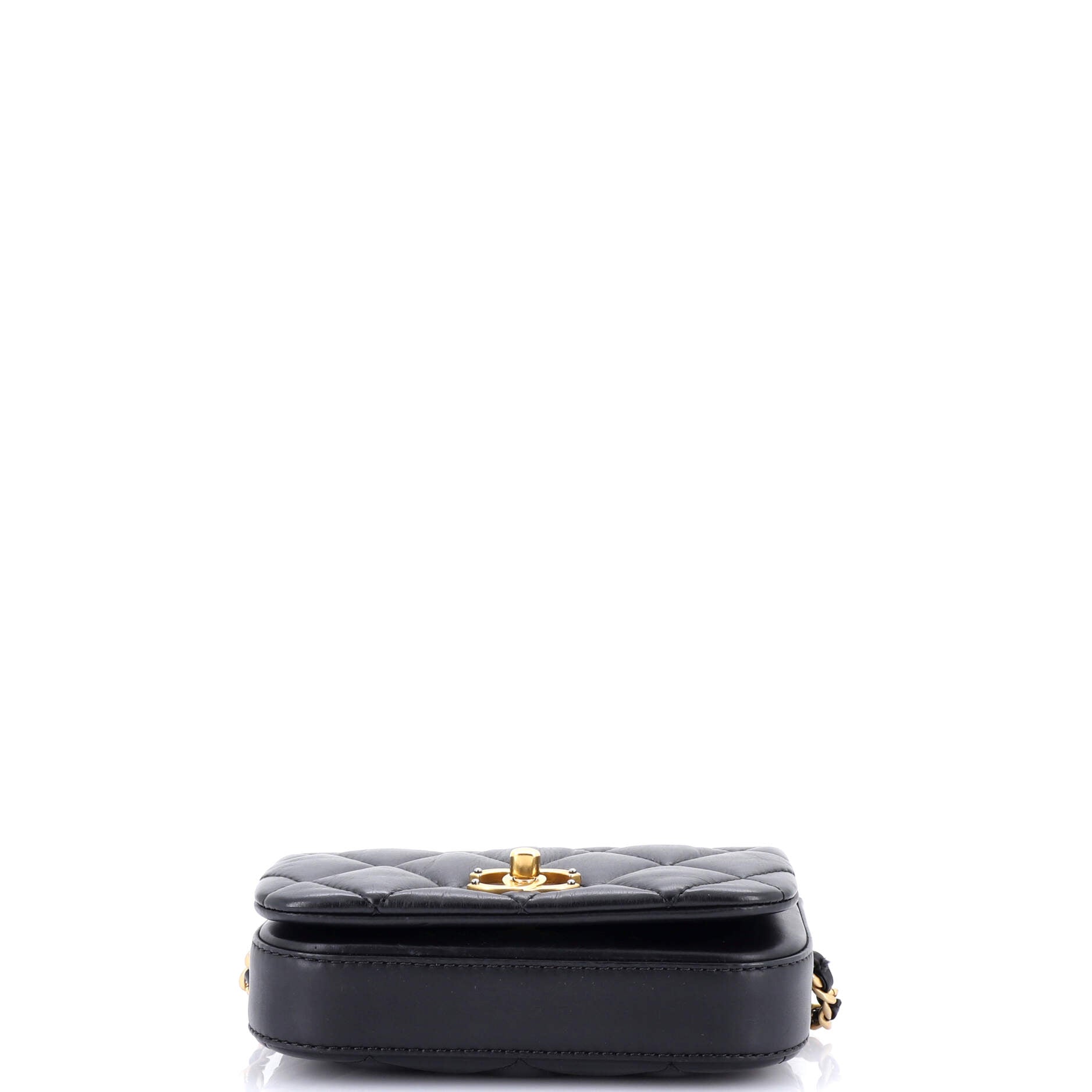 Chanel Nailed CC Full Flap Bag Quilted Calfskin Mini