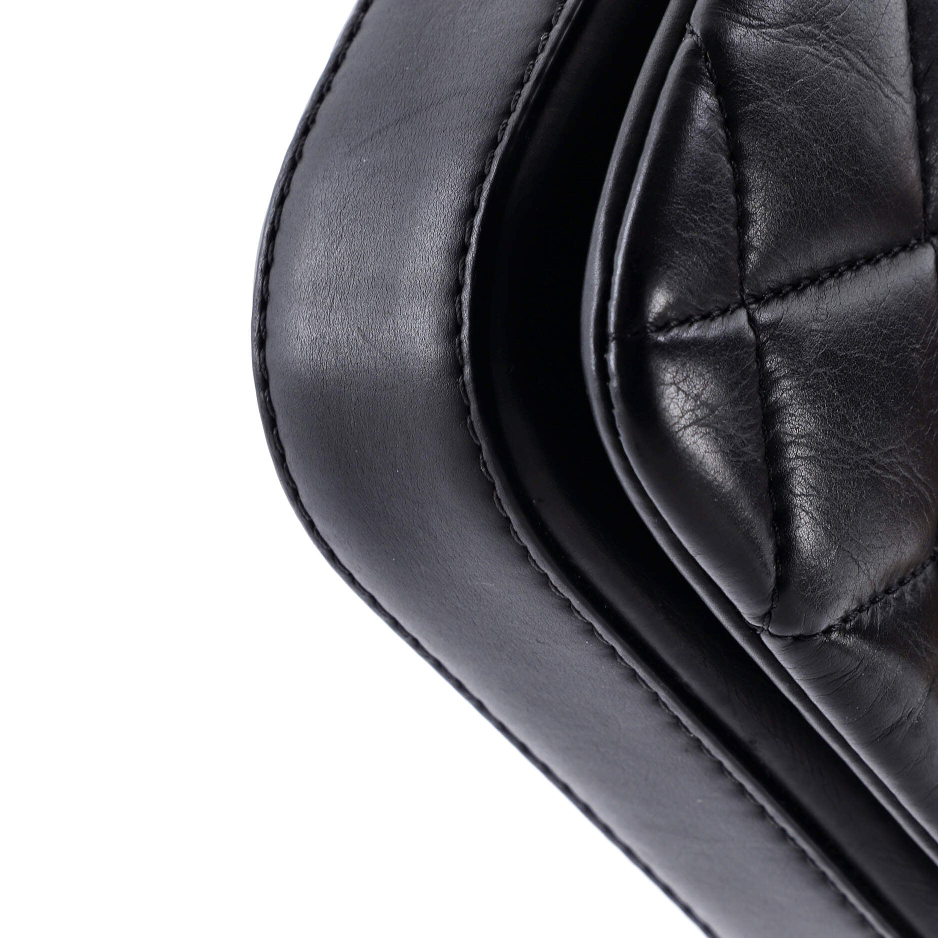 Chanel Nailed CC Full Flap Bag Quilted Calfskin Mini