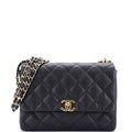 Chanel Coco First Flap Bag Quilted Caviar Mini