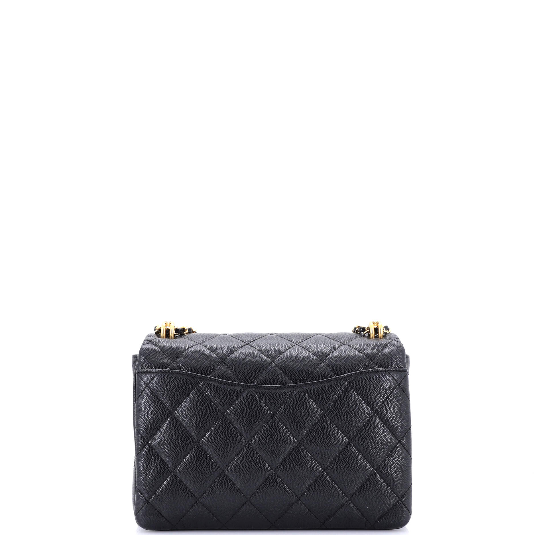 Chanel Coco First Flap Bag Quilted Caviar Mini