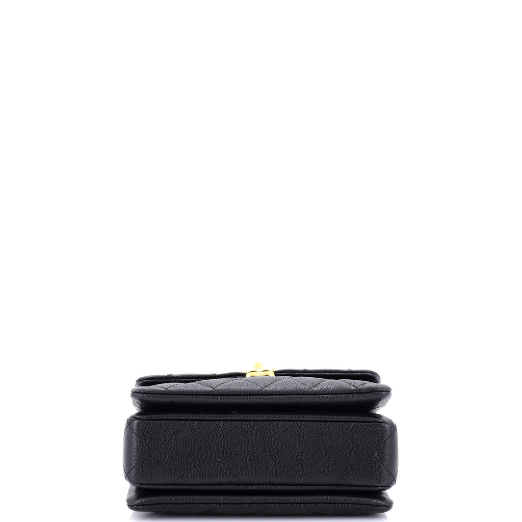 Chanel Coco First Flap Bag Quilted Caviar Mini