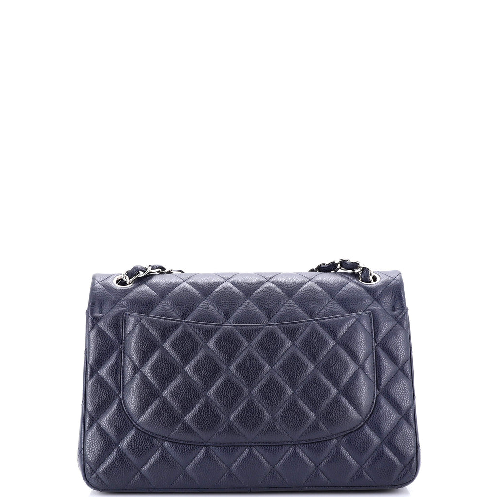 Chanel Classic Double Flap Bag Quilted Caviar Jumbo