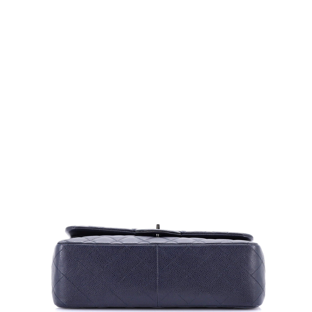 Chanel Classic Double Flap Bag Quilted Caviar Jumbo