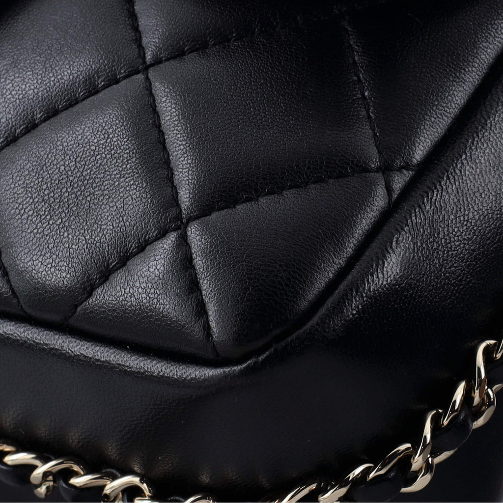 Chanel My Precious Pearls Chain Flap Bag Quilted Lambskin Medium