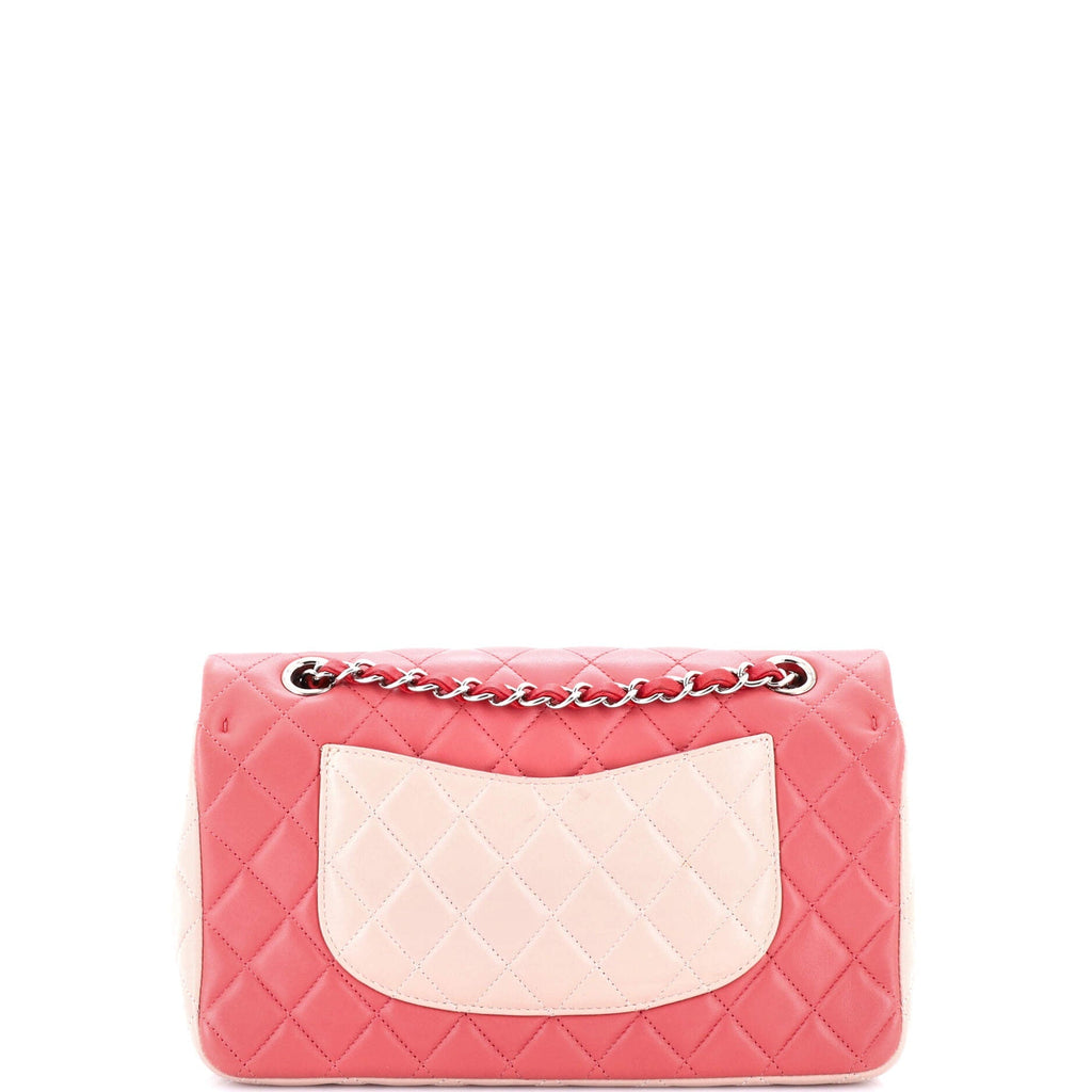 Chanel Tricolor Valentine Crystal Hearts Flap Bag Quilted Lambskin Medium